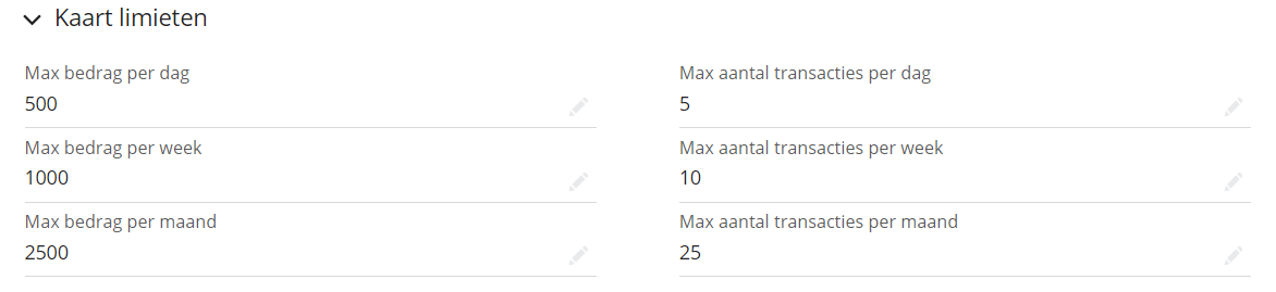 Hoe stel ik een maximum bestedingsbedrag op een tankkaart in?